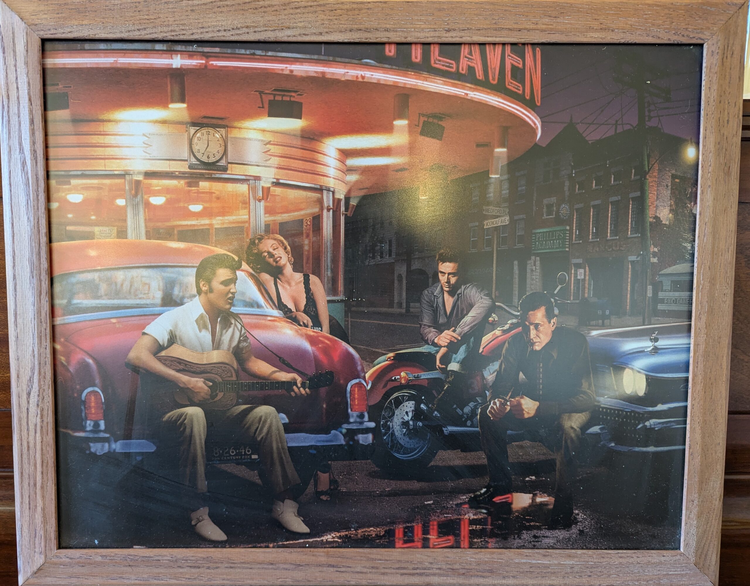 Retro Framed Print - Elivis, Marlyn, James and Johnny